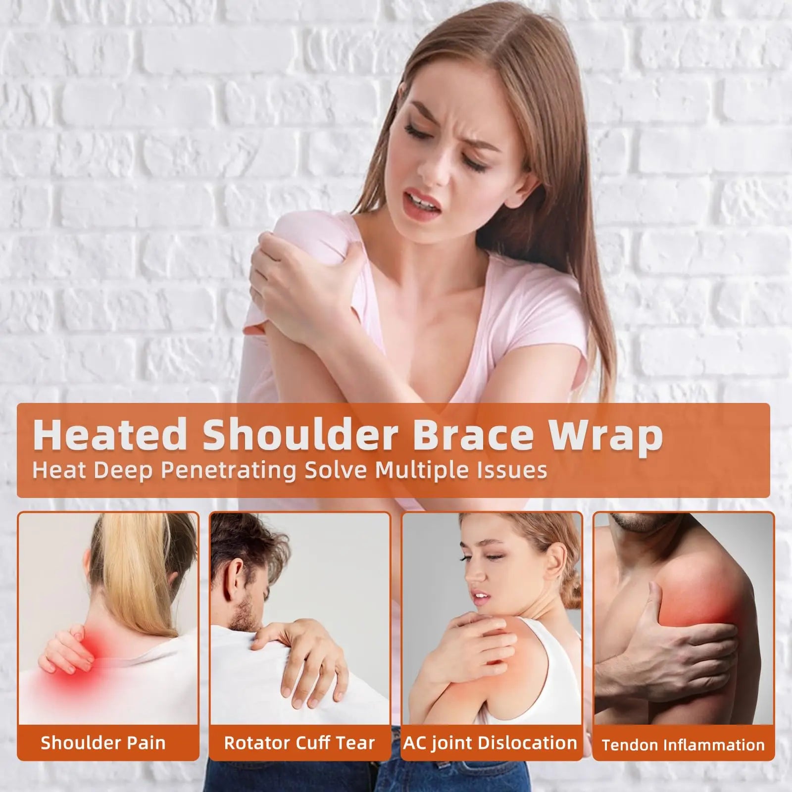 Heated Shoulder Wrap for Pain Relief & Muscle Recovery