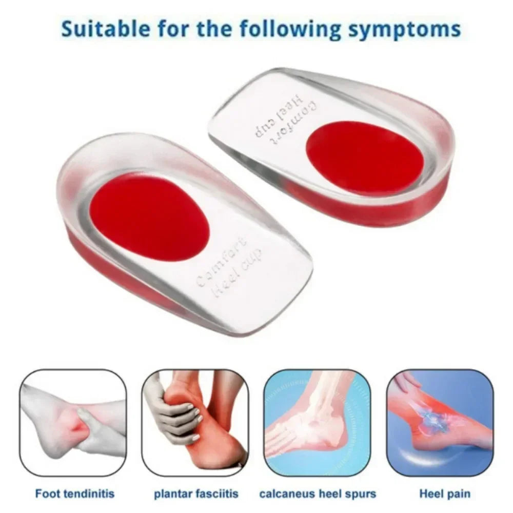 Silicone Gel Insoles for Heel Pain Relief